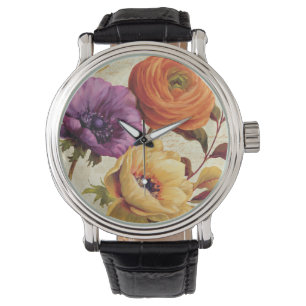 Blom- oavkortad blom armbandsur