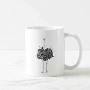 Blom- ostrich kaffemugg