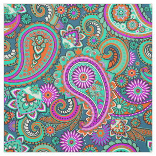 Blom- Paisley seamless mönster II + dina idéer Tyg