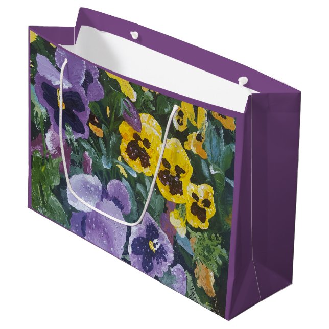 Blom- Pansy Giftbag (Framsidan Vinklad)