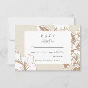 Blom- prima bröllopmat för elegant vintage OSA kort