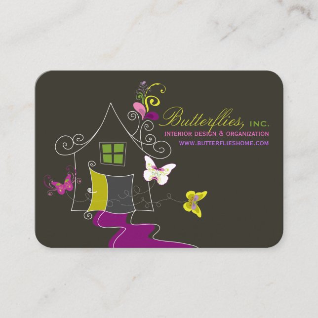 Blom- profilerar det moderna hushemmet för visitkort (Framsida)