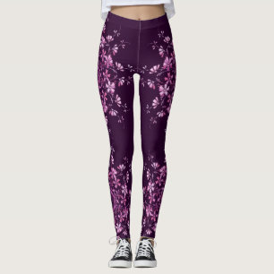 Blom- purpurfärgad mandala. leggings