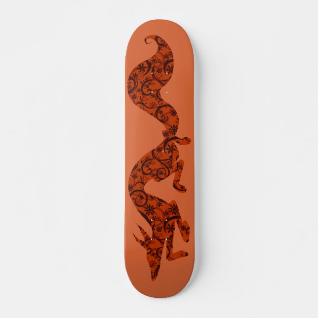 Blom- räv mini skateboard bräda 18,5 cm (Framsida)