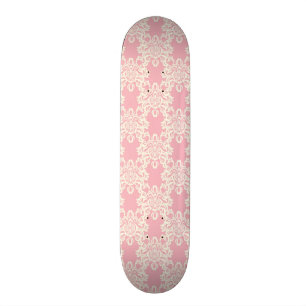 Blom- retro damast old school skateboard bräda 21,6 cm