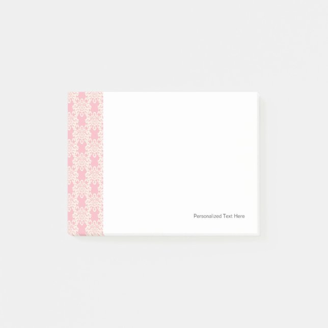 Blom- retro damast post-it block (Framsida)
