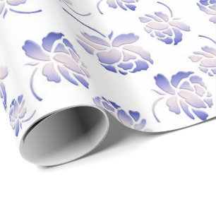 blom- retro mönster presentpapper