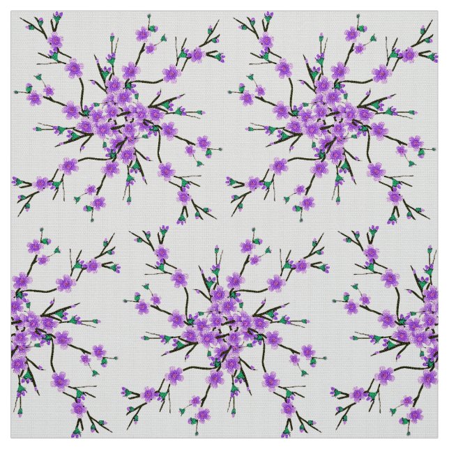 blom- retro mönster tyg (Provkarta)