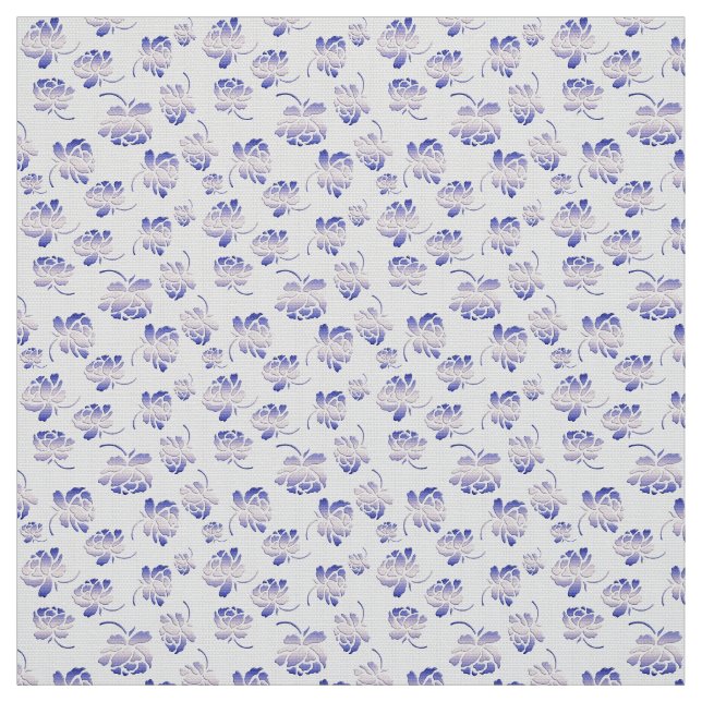 blom- retro mönster tyg (Provkarta)