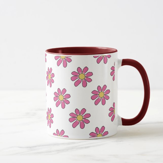 Blom- rosagult mugg (Höger)
