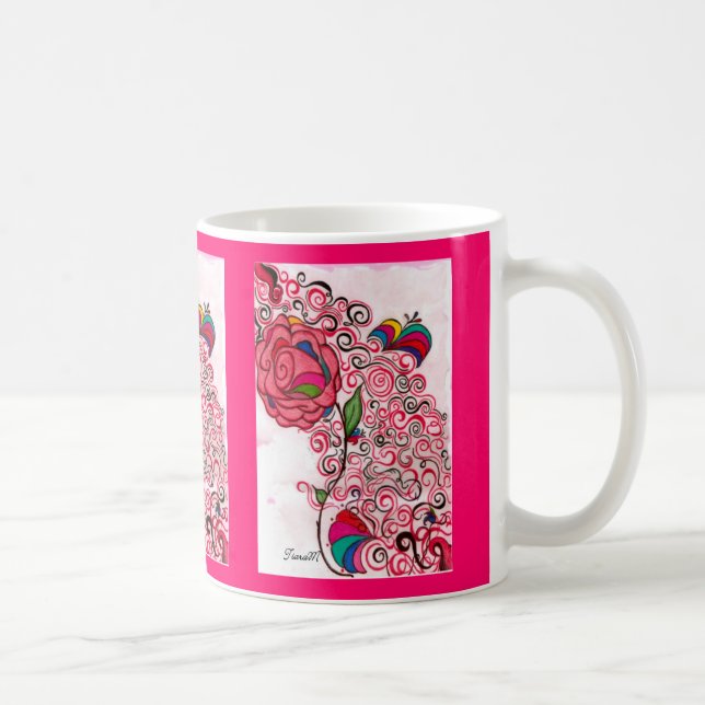Blom- salighetmugg kaffemugg (Höger)