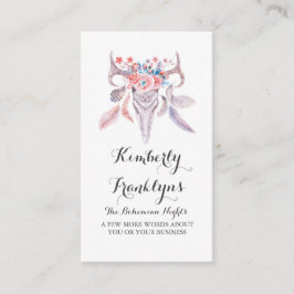 blom- skallebohovattenfärg visitkort