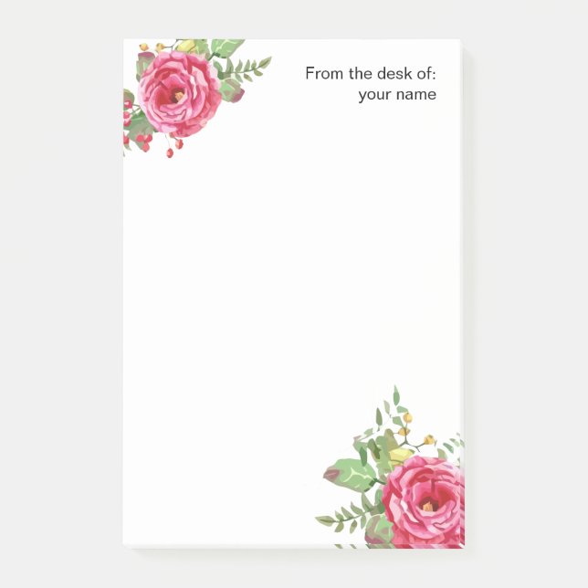 Blom- skönhet från skrivbordet av post-it block (Framsida)