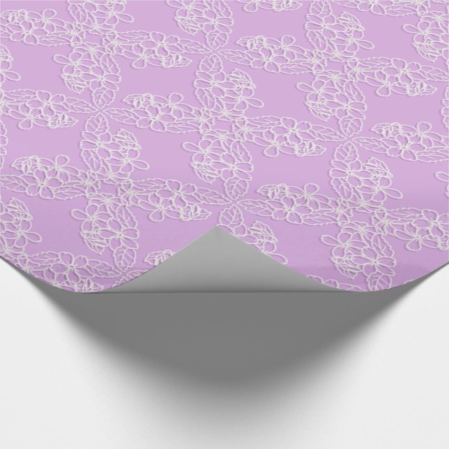 blom- snöre presentpapper (Hörn)