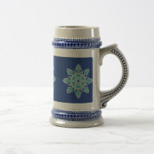 Blom- Snowflake Stein för blåttis