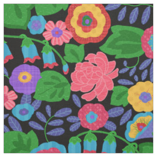 Blom- sommarmönster för tropiska färgrika blommor tyg