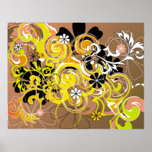 blom- spiraler poster