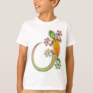 Blom- stam- konst för Gecko Tee