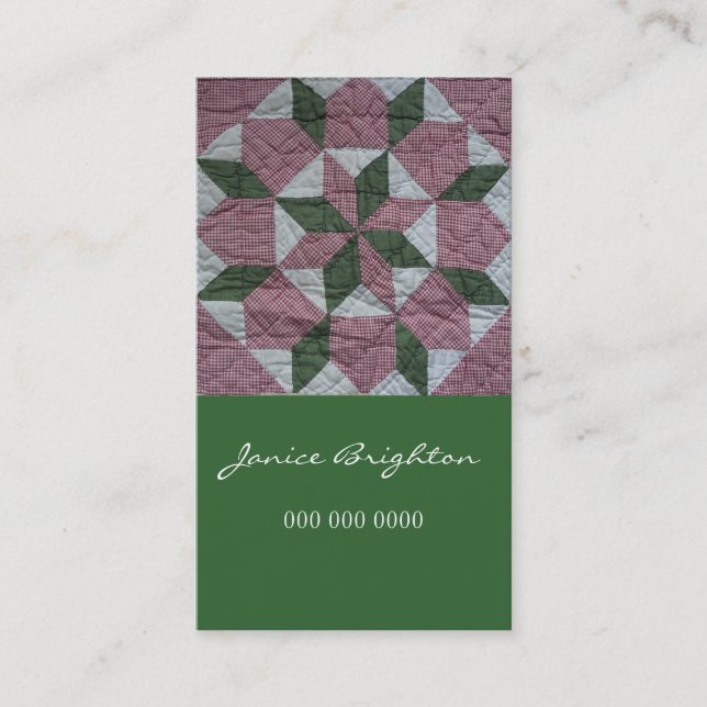 Blom- stjärna visitkort (Framsida)