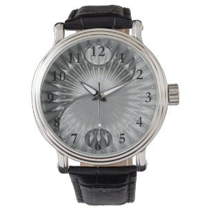 Blom- svartvita Yin Yang Armbandsur