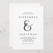 Blom- svartvitt bröllop för et-tecken |