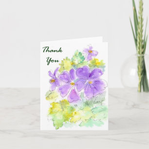 Blom- "tack" Notecard Tack Kort