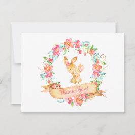 Blom- tackkort för kaninkrandusch tack kort