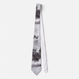 Blom- Tie för grå färg Slips