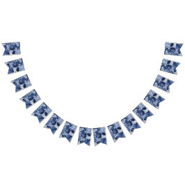 Blom- Toile No.1 för vintergrönablått anpassade Vimplar