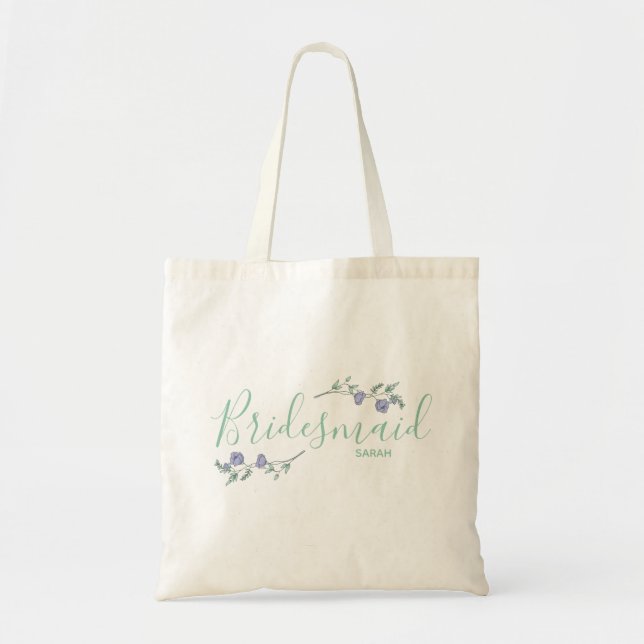 Blom- toto för brudtärna, för lavendel & för vis tygkasse (Framsidan)