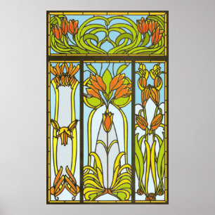 Blom- tryck för art décomålat glass