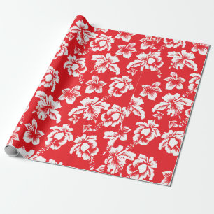 Blom- tryck för hawaiansk röd hibiskus presentpapper