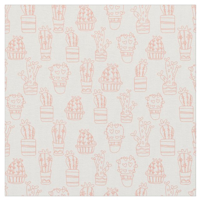 Blom- tyg med kaktusblommor (Närbild)