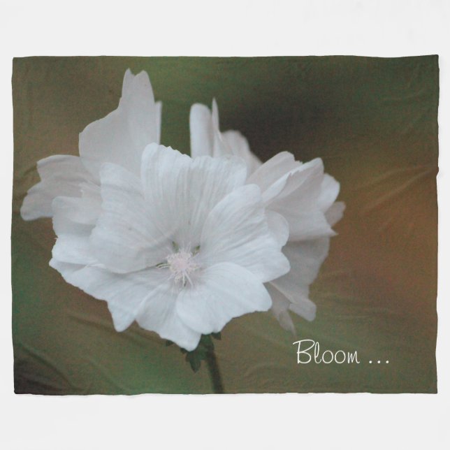 Blom- ull för vitblom fleecefilt (Framsidan (Horisontell))