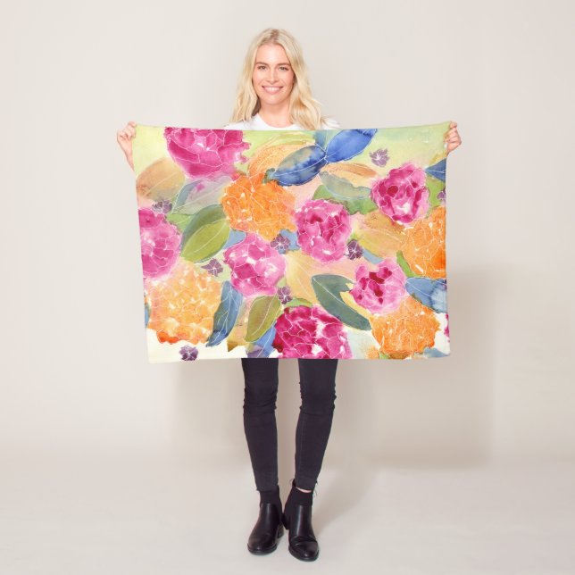 blom- ullfilt fleecefilt (På plats)