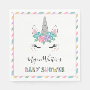 Blom- Unicornbaby shower Pappersservett