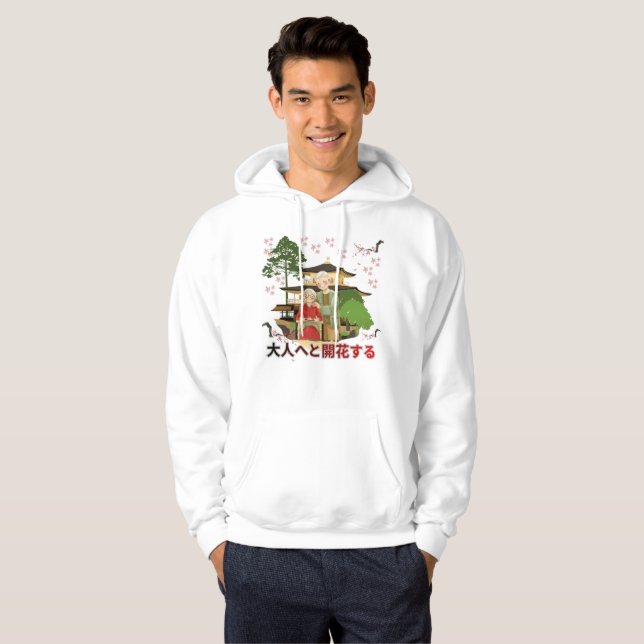 Blom upp till vuxen ålder  hoodie (Hel framsida)