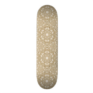 Blom- utsmyckad bakgrund old school skateboard bräda 18 cm