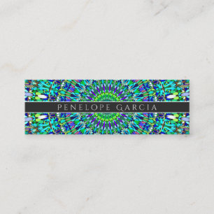 Blom- utsmyckad Mandala Mini Visitkort