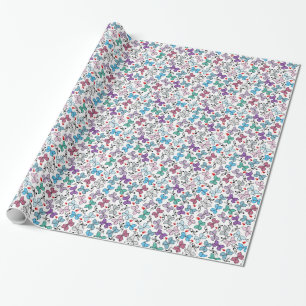 Blom- valentinmönster presentpapper