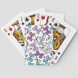 Blom- valentinmönster spel kort