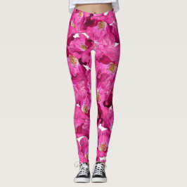 Blom- vallmorosamodell leggings