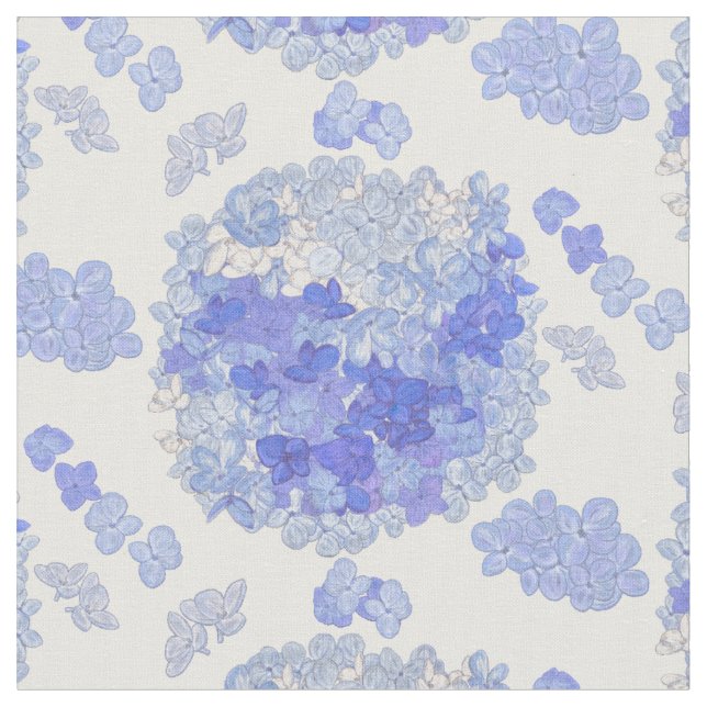 Blom- vanlig hortensiamönster 2 tyg (Närbild)