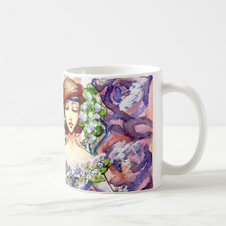 Blom- vattenfärgdesign för Victorian Kaffemugg