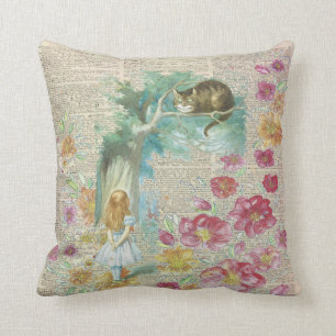 Blom- vintage Alice i underland Kudde