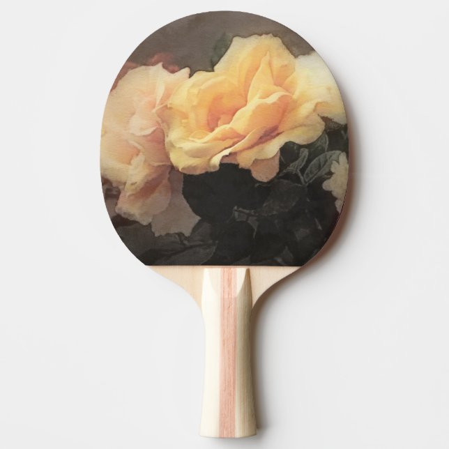 blom- vintagebakgrund för konst i pastellfärgade pingisracket (Framsidan)