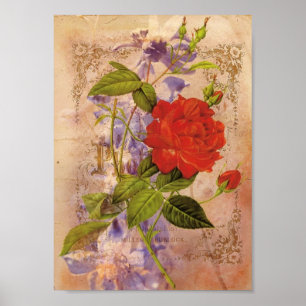 Blom- vintageDigital Collage Poster