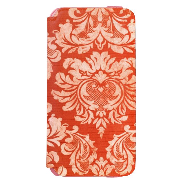 Blom- vintagetapetbakgrund incipio iPhone wallet skal (Folio Framsidan)