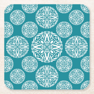 Blom- vintersnowflake underlägg papper kvadrat