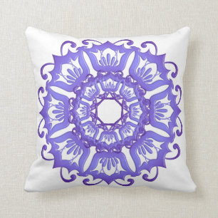 Blom- violett mandala. kudde